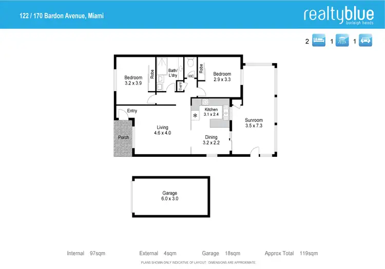 Floorplan of Homely unit listing, 122/170 Bardon Avenue, Burleigh Waters QLD 4220