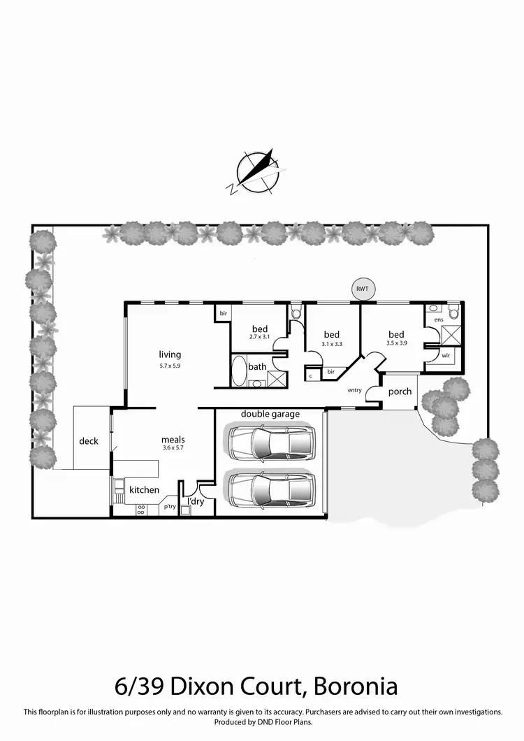 Floorplan of Homely unit listing, 6/39 Dixon Court, Boronia VIC 3155