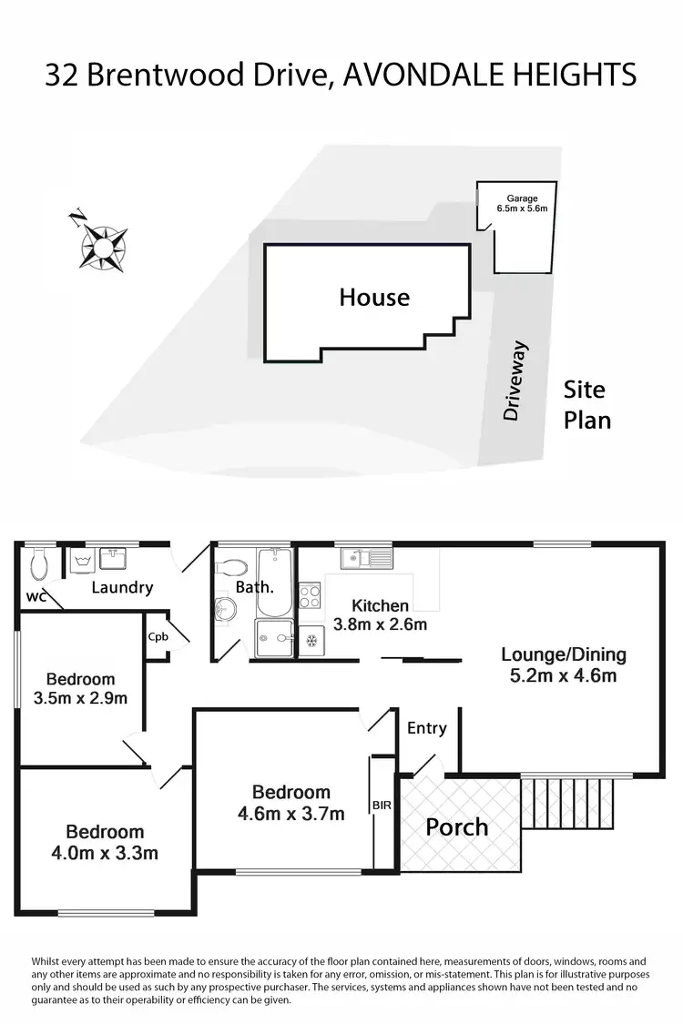 Floorplan of Homely house listing, 32 Brentwood Drive, Avondale Heights VIC 3034