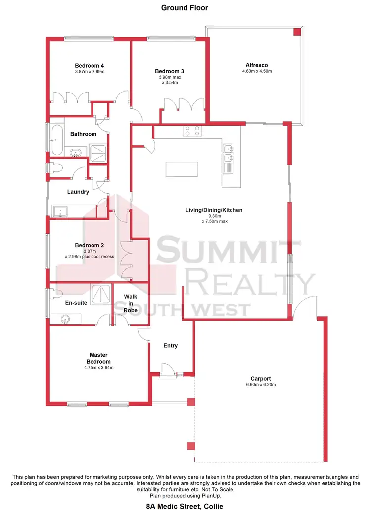 Floorplan of Homely house listing, 8A Medic Street, Collie WA 6225