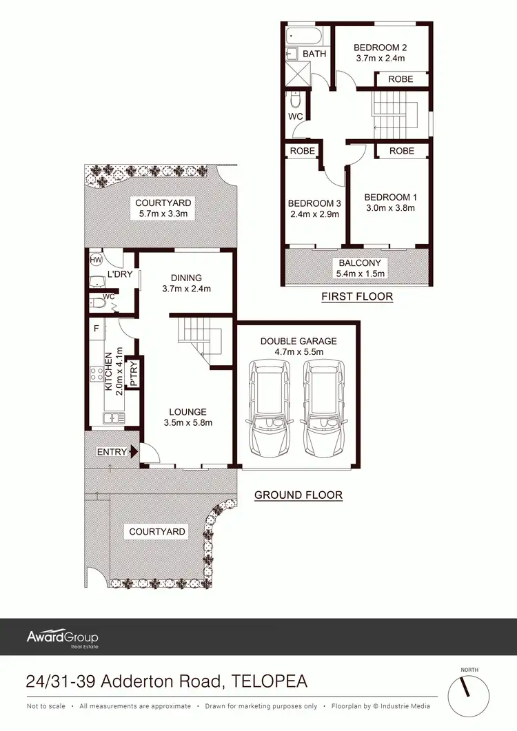 Floorplan of Homely townhouse listing, 24/39 Adderton Road, Telopea NSW 2117