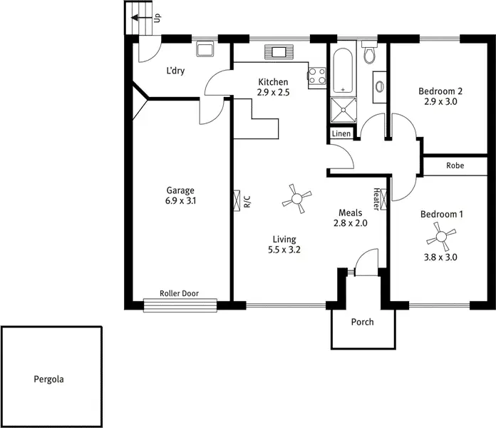 Floorplan of Homely unit listing, 9/61 Reservoir Road, Hope Valley SA 5090