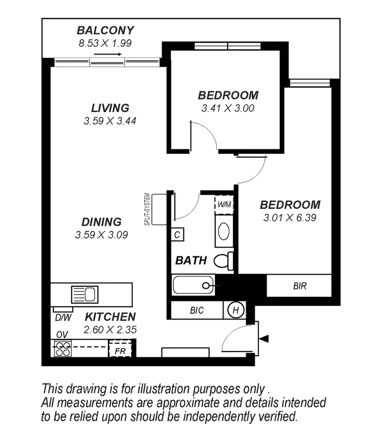 Floorplan of Homely apartment listing, 8/28 Union Street, Adelaide SA 5000
