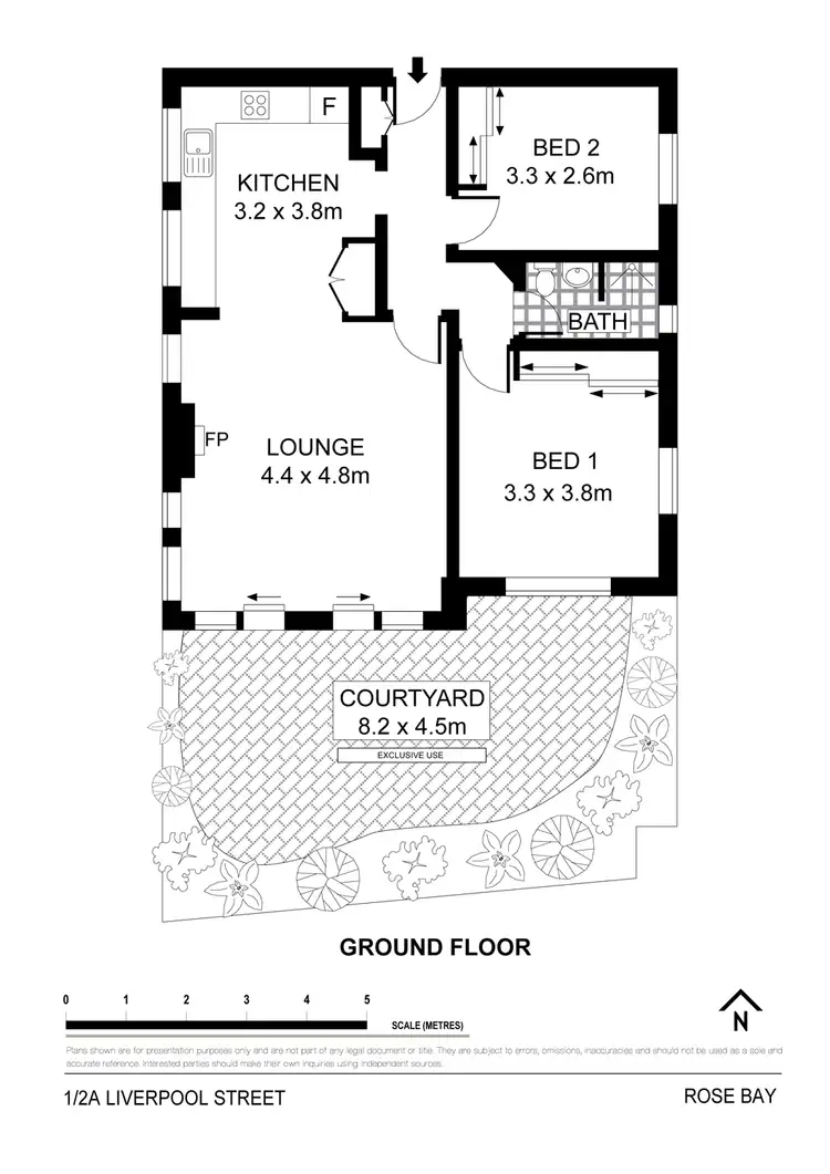 Floorplan of Homely unit listing, 1/2a Liverpool Street, Rose Bay NSW 2029