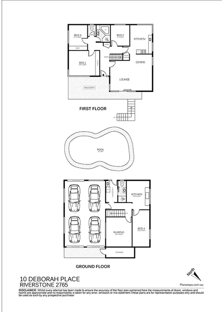 Floorplan of Homely house listing, 10 Deborah Pl St, Riverstone NSW 2765