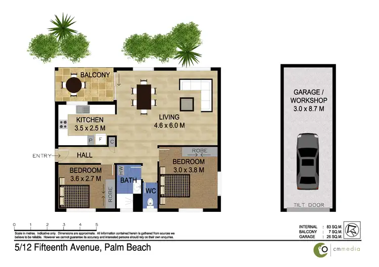 Floorplan of Homely unit listing, 5/12 Fifteenth Avenue, Palm Beach QLD 4221
