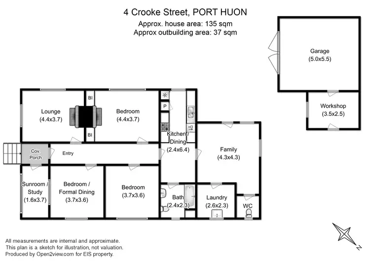 Floorplan of Homely house listing, 4 Crooke St, Port Huon TAS 7116