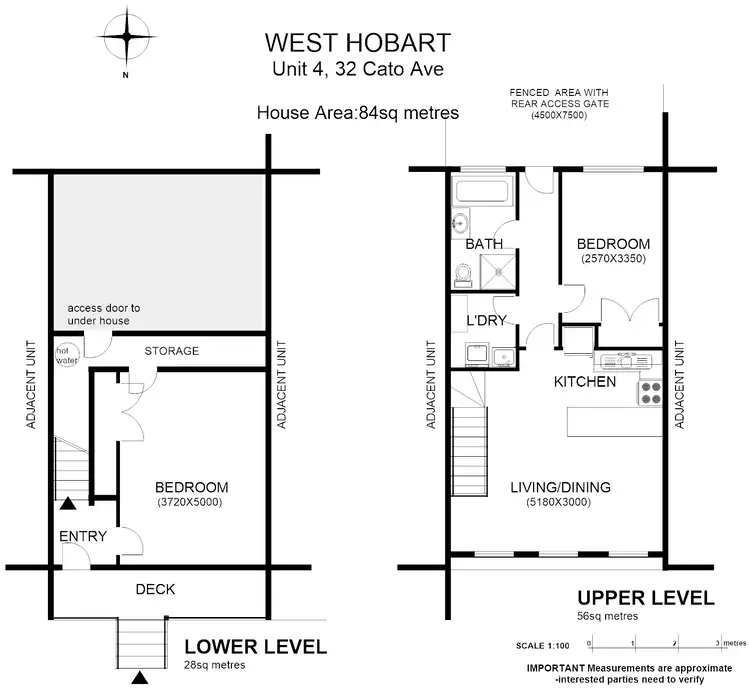 Floorplan of Homely unit listing, 4/32 Cato Ave, West Hobart TAS 7000