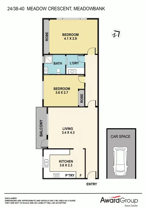 Floorplan of Homely unit listing, 24/38-40 Meadow Crescent, Meadowbank NSW 2114