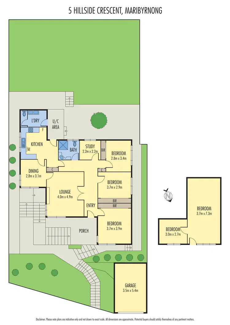 Floorplan of Homely house listing, 5 Hillside Crescent, Maribyrnong VIC 3032
