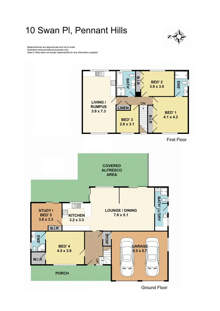 Floorplan of Homely house listing, 10 Swan Place, Pennant Hills NSW 2120