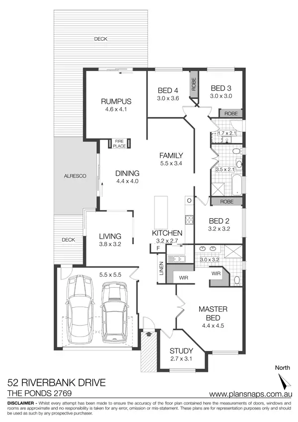 Floorplan of Homely house listing, 52 Riverbank Drive, The Ponds NSW 2769