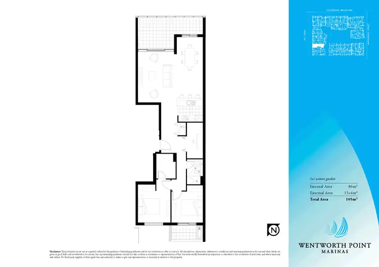 Floorplan of Homely apartment listing, 804/47 Hill Road, Wentworth Point NSW 2127