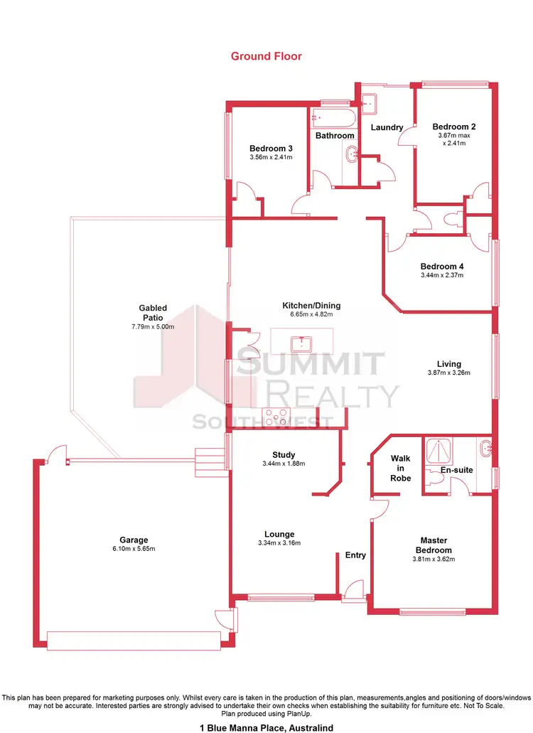 Floorplan of Homely house listing, 1 Blue Manna Place, Australind WA 6233