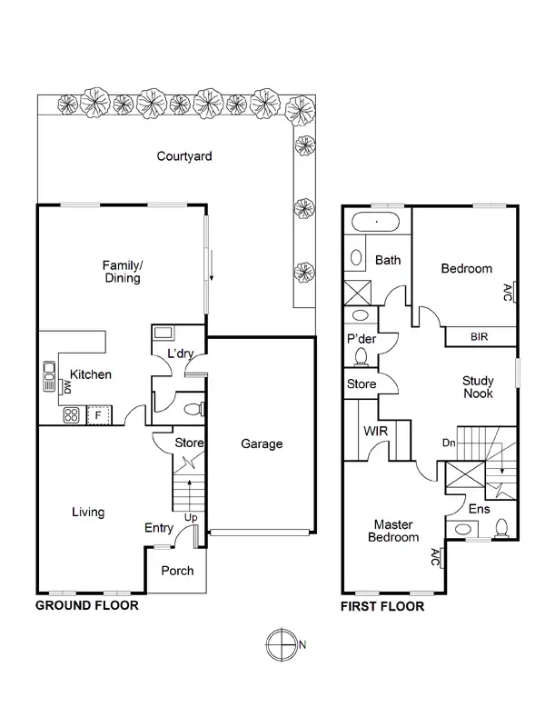 Floorplan of Homely townhouse listing, 4/7 Sinclair Street, Elsternwick VIC 3185