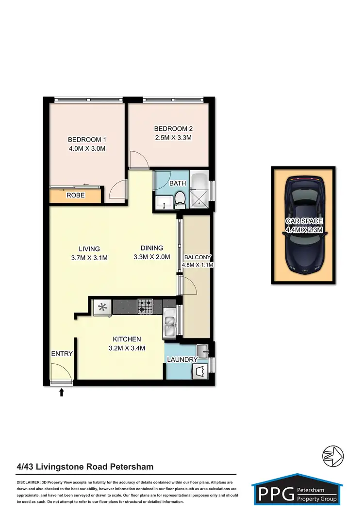 Floorplan of Homely unit listing, Unit 4/43-45 Livingstone Road, Petersham NSW 2049