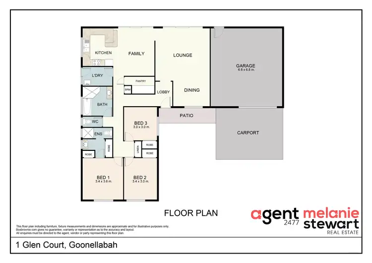 Floorplan of Homely house listing, 1 Glen Ct, Goonellabah NSW 2480