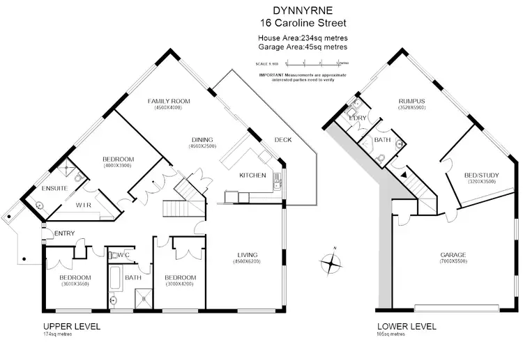 Floorplan of Homely house listing, 16 Caroline St, Dynnyrne TAS 7005