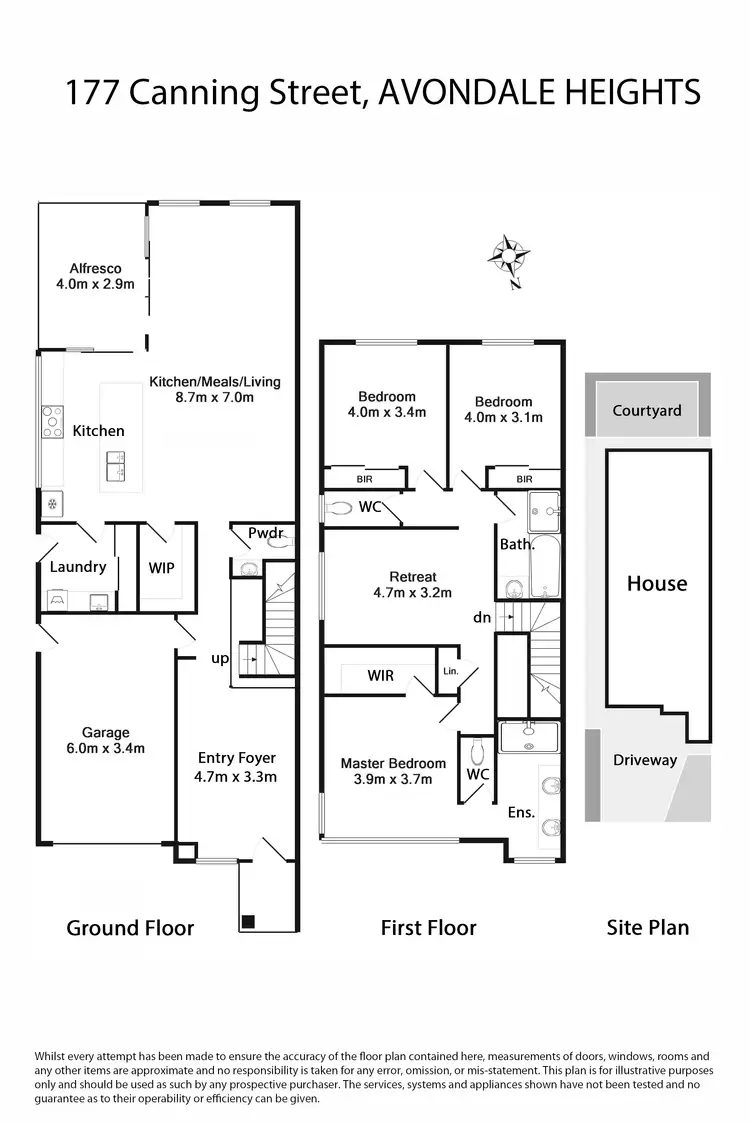 Floorplan of Homely townhouse listing, 177 Canning Street, Avondale Heights VIC 3034