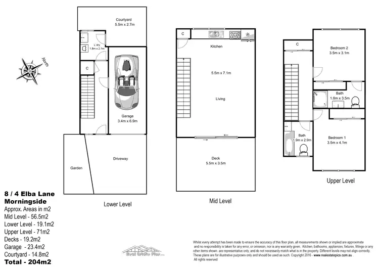 Floorplan of Homely townhouse listing, 8/4 Elba Lane, Morningside QLD 4170