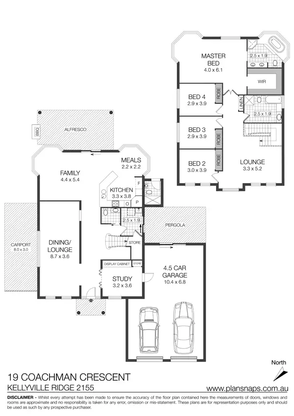 Floorplan of Homely house listing, 19 Coachman Cr St, Kellyville Ridge NSW 2155