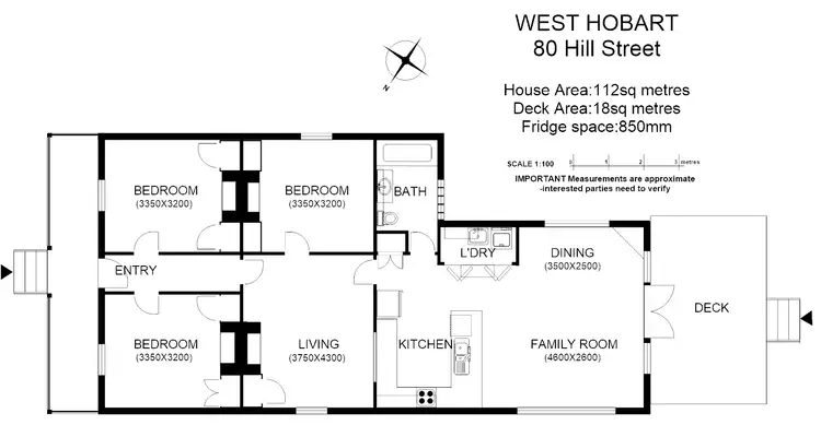 Floorplan of Homely house listing, 80 Hill St, West Hobart TAS 7000
