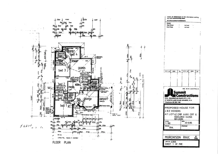 Floorplan of Homely house listing, 5 Geelong Close, Beldon WA 6027