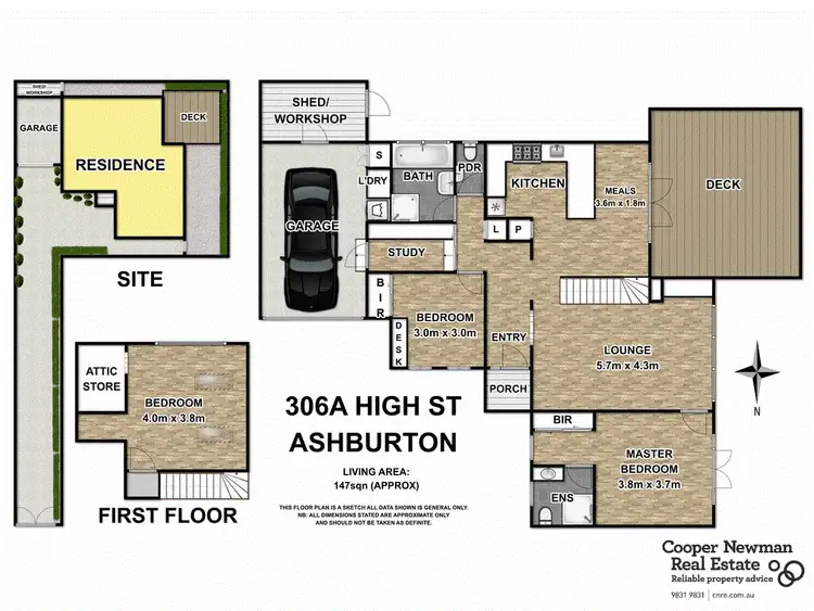 Floorplan of Homely townhouse listing, 306A High Street, Ashburton VIC 3147