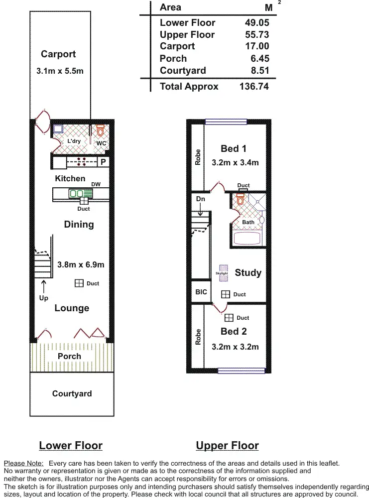 Floorplan of Homely townhouse listing, 35A Hallett Street, Adelaide SA 5000