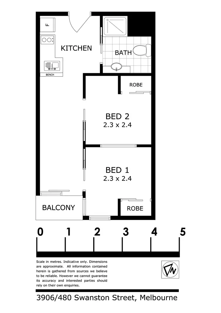 Floorplan of Homely apartment listing, 3906/488 Swanston Street, Carlton VIC 3053
