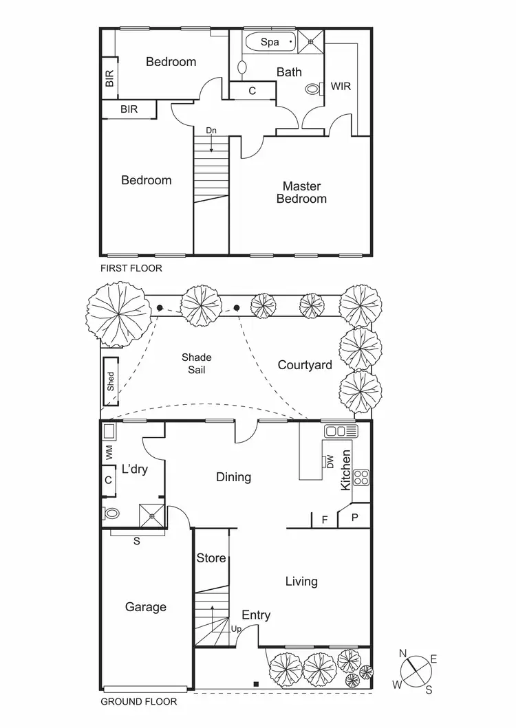 Floorplan of Homely townhouse listing, 5/12 Barlow Street, Port Melbourne VIC 3207