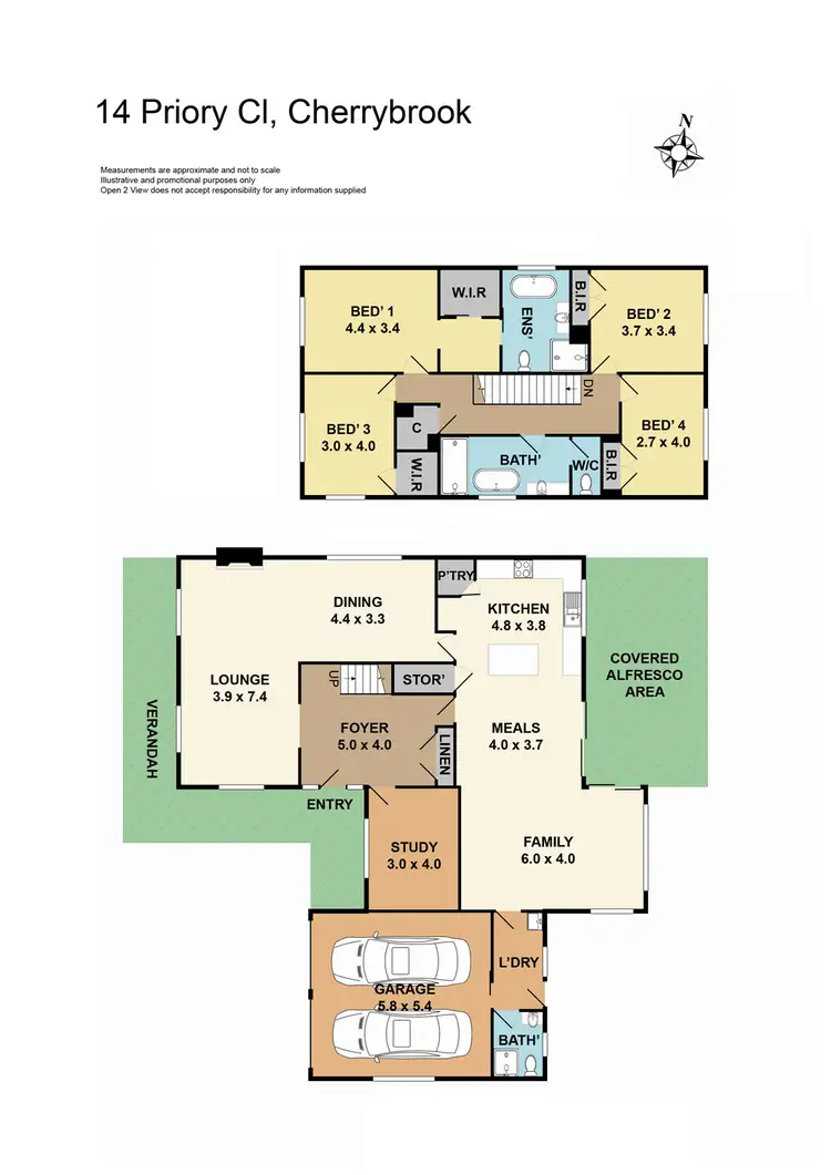 Floorplan of Homely house listing, 14 Priory Close, Cherrybrook NSW 2126