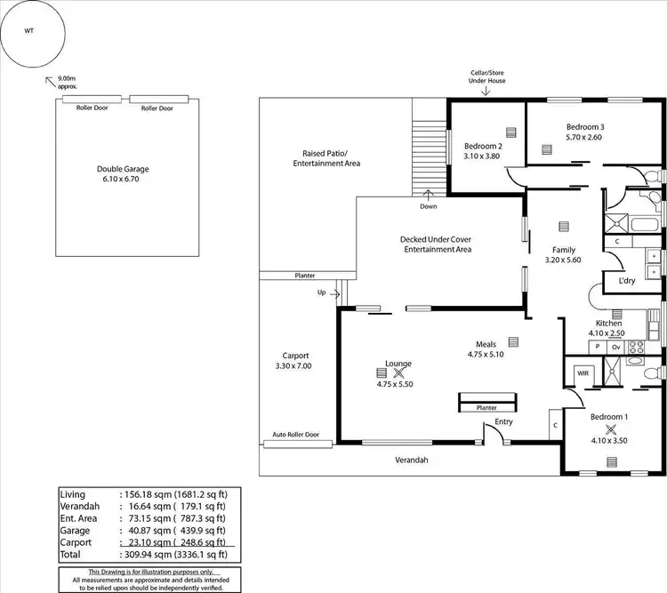 Floorplan of Homely house listing, 1 Derwent Terrace, Valley View SA 5093