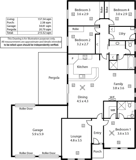 Floorplan of Homely house listing, 5 Pfitzner Place, Greenwith SA 5125