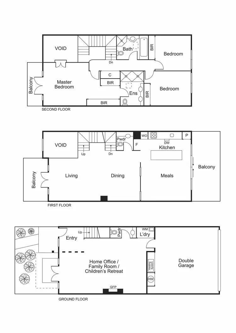 Floorplan of Homely townhouse listing, 16 Beacon Vista, Port Melbourne VIC 3207
