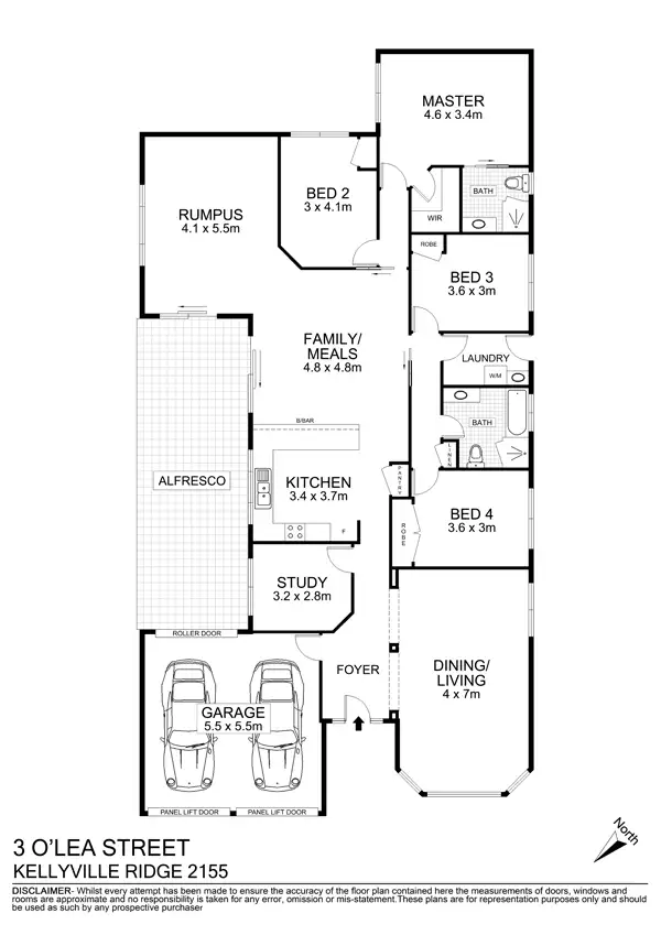 Floorplan of Homely house listing, 3 O'lea Street, Kellyville Ridge NSW 2155