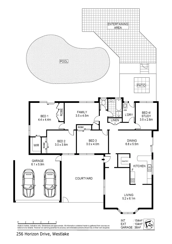 Floorplan of Homely house listing, 256 Horizon Drive, Westlake QLD 4074