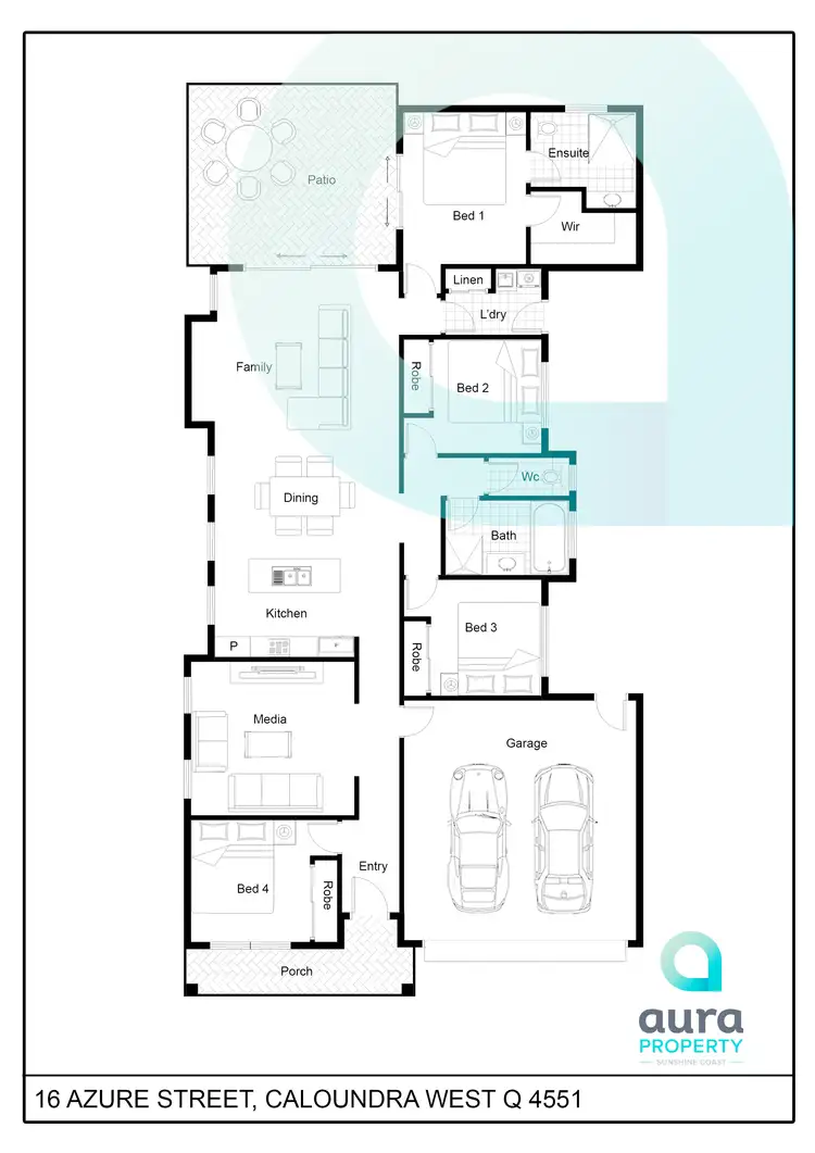 Floorplan of Homely house listing, 16 Azure St, Caloundra West QLD 4551