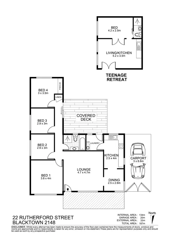 Floorplan of Homely house listing, 22 Rutherford St, Blacktown NSW 2148