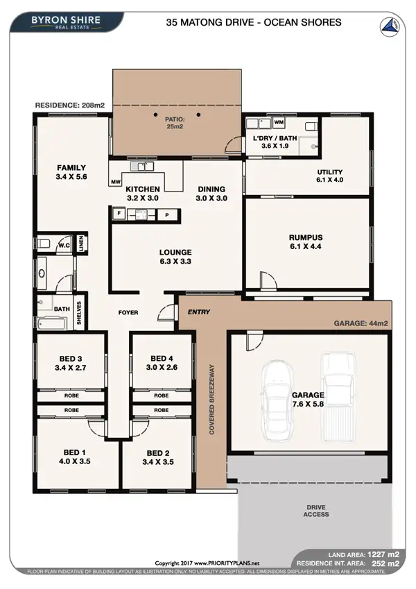 Floorplan of Homely house listing, 35 Matong Drive, Ocean Shores NSW 2483