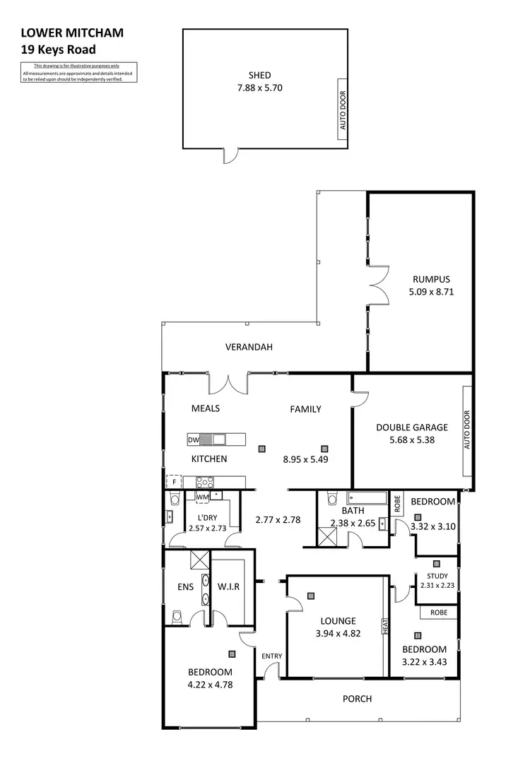 Floorplan of Homely house listing, 19 Keys Road, Lower Mitcham SA 5062