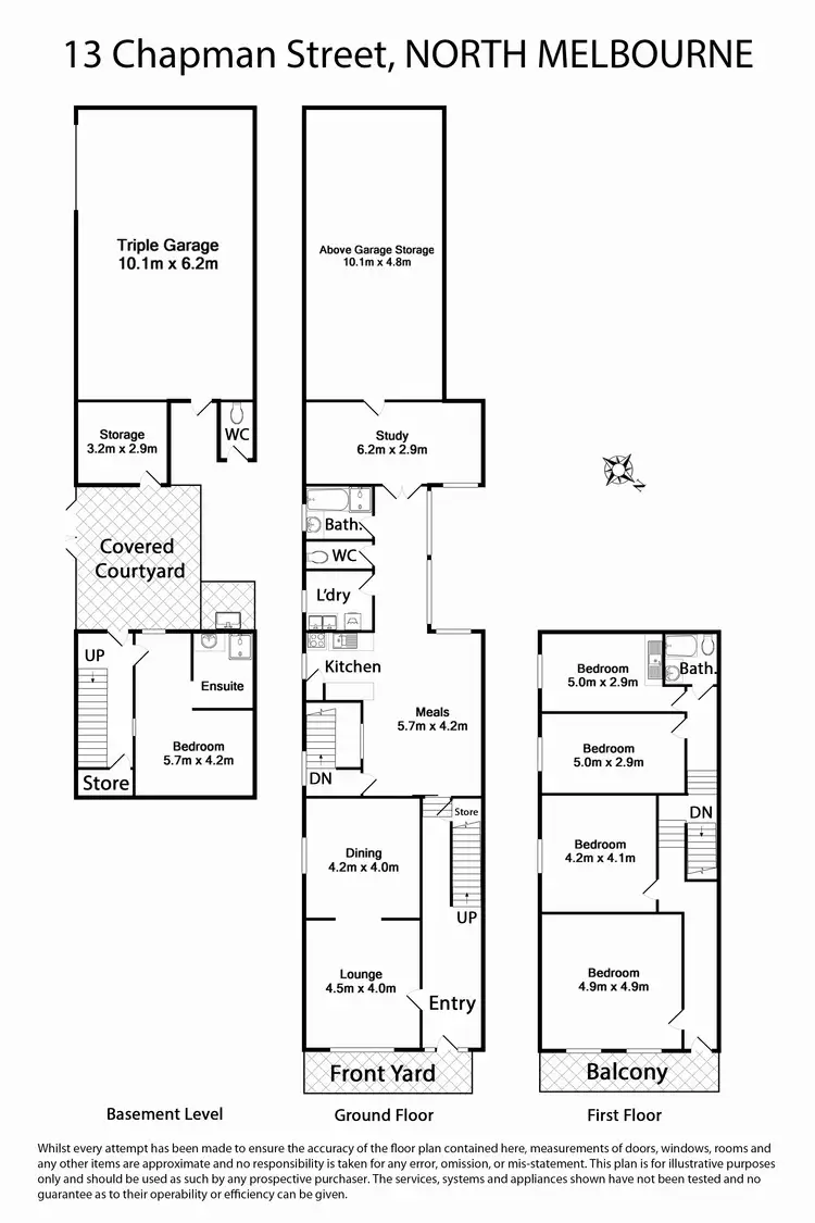 Floorplan of Homely house listing, 13 Chapman Street, North Melbourne VIC 3051