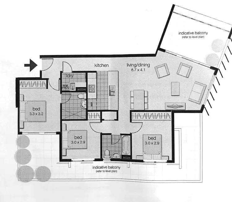 Floorplan of Homely apartment listing, B205/2 Rowe Drive, Potts Hill NSW 2143