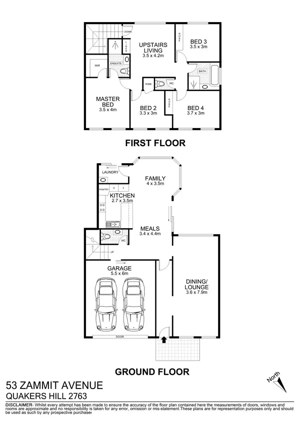 Floorplan of Homely house listing, 53 Zammit Avenue, Quakers Hill NSW 2763