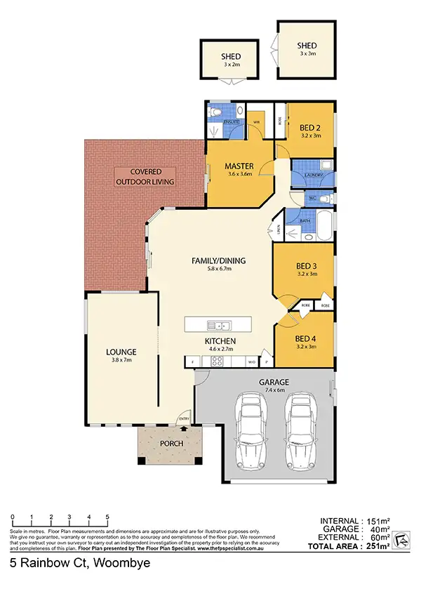 Floorplan of Homely house listing, 5 Rainbow Court, Woombye QLD 4559