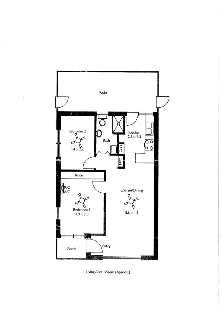 Floorplan of Homely unit listing, 1/49 Gaelic Avenue, Holden Hill SA 5088