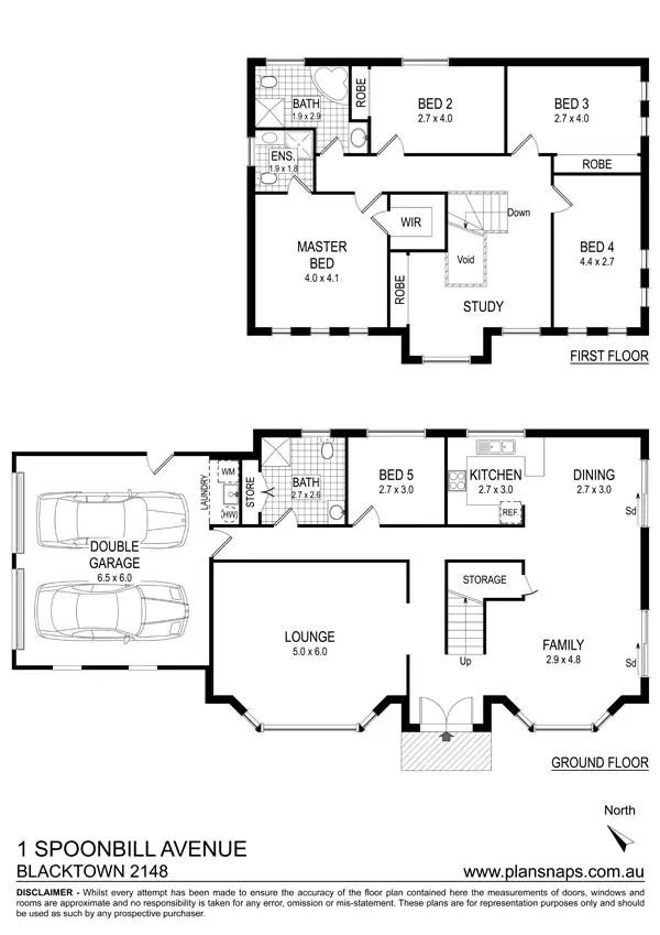 Floorplan of Homely house listing, 1 Spoonbill Avenue, Blacktown NSW 2148