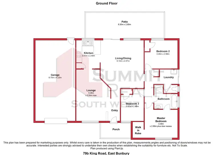 Floorplan of Homely unit listing, 79b King Road, East Bunbury WA 6230