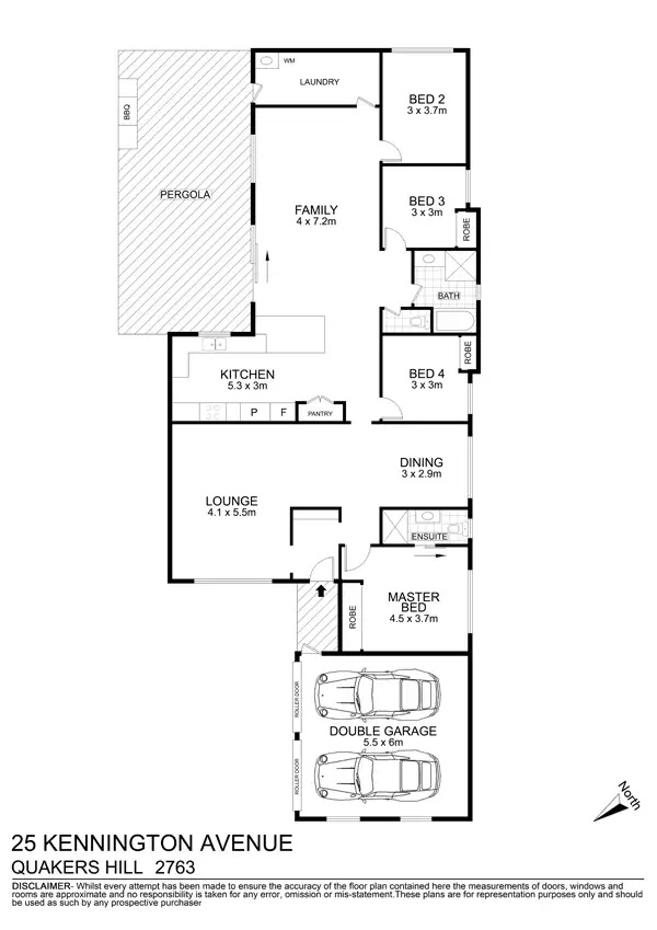 Floorplan of Homely house listing, 25 Kennington Avenue, Quakers Hill NSW 2763