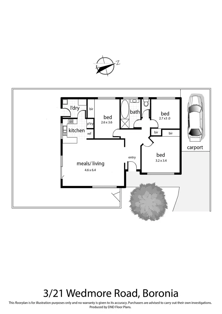 Floorplan of Homely unit listing, 3/21 Wedmore Road, Boronia VIC 3155